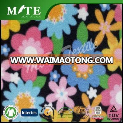 Printed Wholesale Beautiful Flower Design Polar Fleece